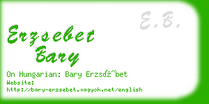 erzsebet bary business card